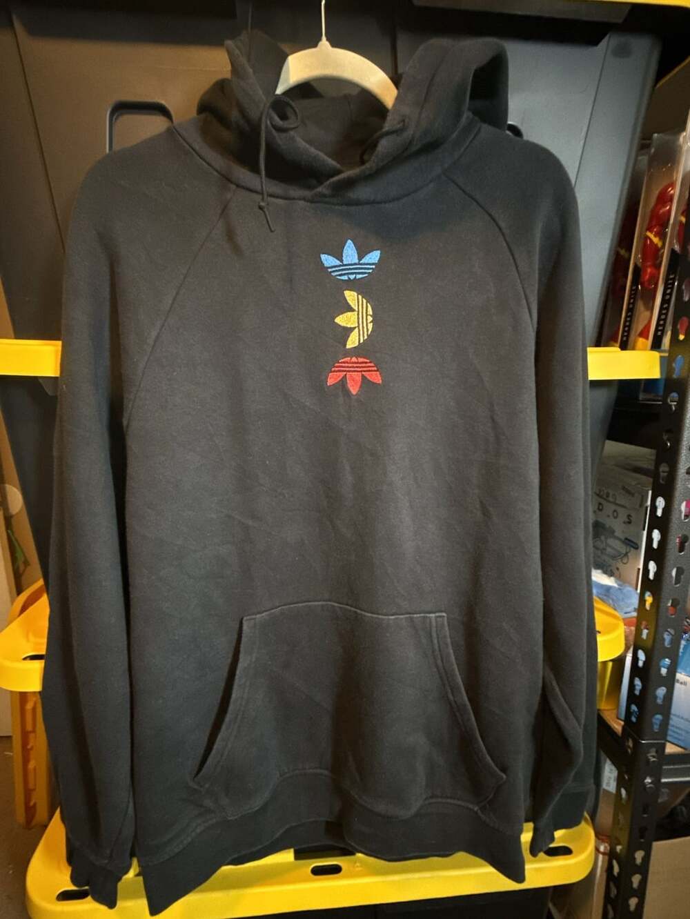 Adidas Originals Bold Shattered Trefoil Hoodie Black Medium
